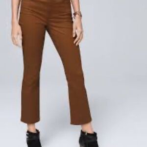 White House Black Market High-Rise Coated The Boot Crop Jean